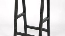 Taburet bar William din lemn negru, inaltime 70 cm