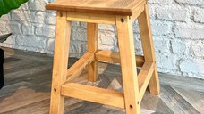 Taburet Vinita din lemn natur, 45 cm,60213