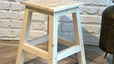 Taburet Vinita din lemn natur, 45 cm