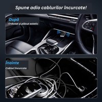 Adaptor Auto 2 in 1 CarPlay Wireless – Modulator FM Multifunctional, Compatibil iPhone si Android - 5
