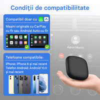 Adaptor Auto Wireless cu Netflix, YouTube, Google Store, Apple Carplay si Android Auto, Wi-Fi 6, 32GB, ANDROID 10, Negru - 10