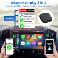 Adaptor Auto Wireless cu Netflix, YouTube, Google Store, Apple Carplay si Android Auto, Wi-Fi 6, 32GB, ANDROID 10, Negru - 1