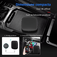 Adaptor Auto Wireless cu Netflix, YouTube, Google Store, Apple Carplay si Android Auto, Wi-Fi 6, 32GB, ANDROID 10, Negru - 12