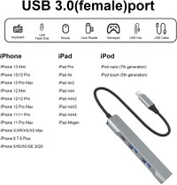 Adaptor Hub USB Lightning MRG MGL231, 3x USB, USB 3.0, Multiport 4 in 1 - 2