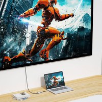 Adaptor multifunctional 3 in 1 USB-C la HDMI Techstar® CYC3IN1, HDMI 4K, 1 x USB 3.0, Compatibil MacBook Air si MacBook - 7