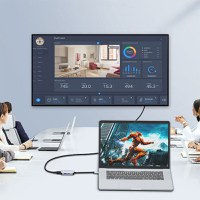 Adaptor multifunctional 3 in 1 USB-C la HDMI Techstar® CYC3IN1, HDMI 4K, 1 x USB 3.0, Compatibil MacBook Air si MacBook - 5