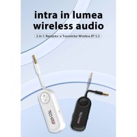 Adaptor Wireless 2 in 1 Receptor si Transmitator Audio TX/RX Techstar® M28 Alb, cu Bluetooth BT 5.3 si Conector Port - 6