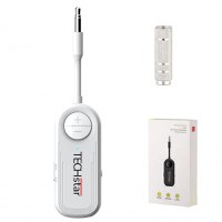 Adaptor Wireless 2 in 1 Receptor si Transmitator Audio TX/RX Techstar® M28 Alb, cu Bluetooth BT 5.3 si Conector Port - 3
