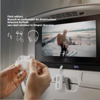 Adaptor Wireless 2 in 1 Receptor si Transmitator Audio TX/RX Techstar® M28 Alb, cu Bluetooth BT 5.3 si Conector Port - 7