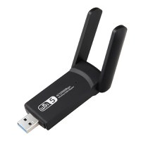 Adaptor Wireless Techstar® AC 1300 Dual-Band, 1200Mbps, USB 3.0, 2.4G/5G, Long Range, 2 Antene, Negru - 2