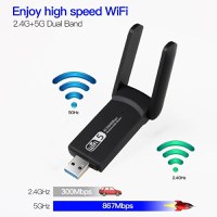 Adaptor Wireless Techstar® AC 1300 Dual-Band, 1200Mbps, USB 3.0, 2.4G/5G, Long Range, 2 Antene, Negru - 7