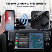 Adaptor Wireless Techstar® CTHT-020-2 Pentru Apple CarPlay Si IPhone IOS 10+, Dongle USB-Type C , WiFi 5G, Bluetooth - 4