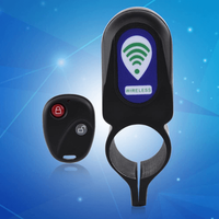 Alarma pentru bicicleta SpectrumPoint®, telecomanda, senzor de miscare, ABS, 105dB, negru - 8