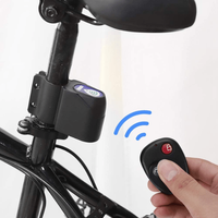 Alarma pentru bicicleta SpectrumPoint®, telecomanda, senzor de miscare, ABS, 105dB, negru - 9
