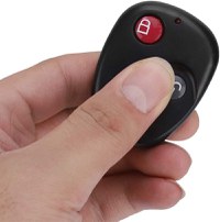 Alarma pentru bicicleta SpectrumPoint®, telecomanda, senzor de miscare, ABS, 105dB, negru - 4