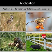 Alarma solara cu ultrasunete pentru indepartarea animalelor Q Bj900, aparat anti-daunatori, Red - 12