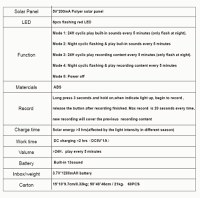 Alarma solara cu ultrasunete pentru indepartarea animalelor Q Bj900, aparat anti-daunatori, Red - 1