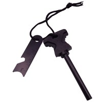 Amnar pentru camping IdeallStore®, Ultimate Survival, otel inoxidabil, 11.5 cm, negru - 2
