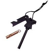 Amnar pentru camping IdeallStore®, Ultimate Survival, otel inoxidabil, 11.5 cm, negru - 1
