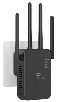 Amplificator Semnal WiFi N2L Store®, Range Extender 1200M, Dual Band 2.4G/5G, 3 Moduri (Repeater/Router/AP), 4 Antene - 2