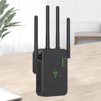 Amplificator Semnal WiFi N2L Store®, Range Extender 1200M, Dual Band 2.4G/5G, 3 Moduri (Repeater/Router/AP), 4 Antene - 4