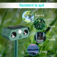 Aparat Anti Daunatori Ultrasonic Solar Animale MRG M1190, Senzor, Exterior - 5
