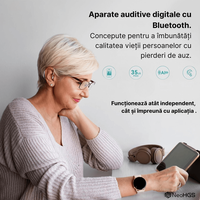 Aparat Auditiv Digital x2 NeoHGS Premium, Sunet Clar, Fara Ecou, Incarcare Rapida, Bluetooth, de Ultima Generatie - 7