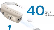 Aparat Auditiv reincarcabil, cu acumulator Vixev, 130 Db, Hipoacuzie Medie-Severa, 4 adaptoare ureche