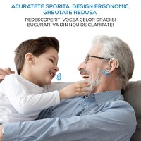 Aparat Auditiv reincarcabil, cu acumulator Vixev, 130 Db, Hipoacuzie Medie-Severa, 4 adaptoare ureche - 3