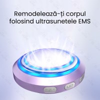 Aparat cu ultrasunete, GlowforHome, pentru remodelare corporala, reducerea grasimii, EMS, microcurent, wireless, mov - 6