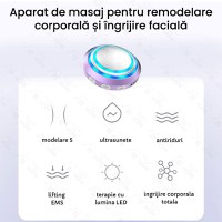 Aparat cu ultrasunete, GlowforHome, pentru remodelare corporala, reducerea grasimii, EMS, microcurent, wireless, mov - 5