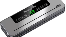 Aparat de Vidat Alimente Profesional cu Display LED, 6 Moduri de Vidare, Furtun si 10 Pungi Incluse,120 W, 60 Kpa