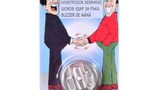 Aparat farsa buzz, strangere de mana, soc electric, argintiu