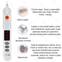 Aparat Fibroblast Plasma Pen, GlowforHome, pentru indepartarea Tatuajelor, Cicatricilor, Alunitelor, Pistruilor, Alb - 7