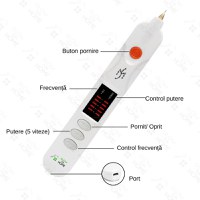 Aparat Fibroblast Plasma Pen, GlowforHome, pentru indepartarea Tatuajelor, Cicatricilor, Alunitelor, Pistruilor, Alb - 4