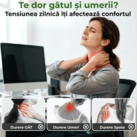 Aparat Masaj Cervical Multifunctional JustNet®, 4D Shiatsu pentru Gat, Umeri, Spate, Brate si Gambe - 9