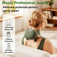 Aparat Masaj Cervical Multifunctional JustNet®, 4D Shiatsu pentru Gat, Umeri, Spate, Brate si Gambe - 7