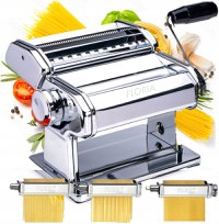 Aparat pentru paste Floria ZLN-1129 ,9 posibilitati de reglare a grosimii, Otel inoxidabil, Accesoriu fixare de masa - 11