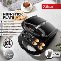 Aparat pentru preparat nuci Zilan ZLN2816 Negru, 1600W, indicator luminos, Placi Neaderente - 6