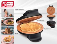 Aparat preparat vafe Trisa Retro Waffles 7384.4212, negru - 4