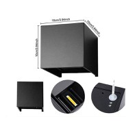 Aplica Exterior Techstar® LED Light CUBE , Putere 6W, A+, Rezistenta la Apa si Praf, Alb Cald, 3000K, Aluminiu, Negru - 3