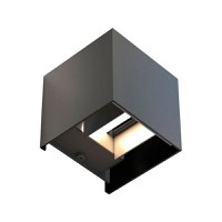 Aplica Exterior Techstar® LED Light CUBE , Putere 6W, A+, Rezistenta la Apa si Praf, Alb Rece, 6000K, Aluminiu, Negru - 7
