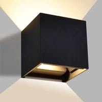 Aplica Exterior Techstar® LED Light CUBE , Putere 6W, A+, Rezistenta la Apa si Praf, Alb Rece, 6000K, Aluminiu, Negru - 6