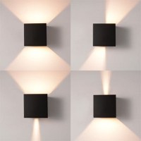 Aplica Exterior Techstar® LED Light CUBE , Putere 6W, A+, Rezistenta la Apa si Praf, Alb Rece, 6000K, Aluminiu, Negru - 4