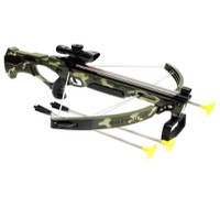 Arbaleta de Jucarie, Crossbow, pentru Copii 6 ani+, cu Ghidaj Laser si 3 Sageti cu Ventuze, Verde Camouflage - 3