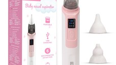 Aspirator nazal electric IMA Baby pentru bebelusi si copii silentios, 6 Trepte de Aspirare, Portabil, cu USB, 500mAh