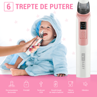 Aspirator nazal electric IMA Baby pentru bebelusi si copii silentios, 6 Trepte de Aspirare, Portabil, cu USB, 500mAh - 2