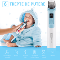 Aspirator nazal electric IMA Baby pentru bebelusi si copii silentios, 6 Trepte de Aspirare, Portabil, cu USB, 500mAh - 2
