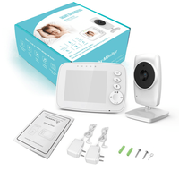 Baby Monitor pentru bebelusi,Sistem Monitorizare Video si Audio Wireless, Raza 300 m, Ecran de 3,2 inch, temperatura - 6