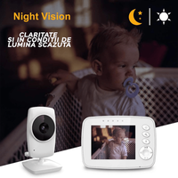 Baby Monitor pentru bebelusi,Sistem Monitorizare Video si Audio Wireless, Raza 300 m, Ecran de 3,2 inch, temperatura - 4